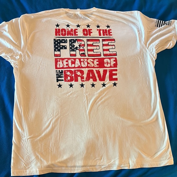 Til Valhalla Project Apparel Company (TVP), 4XL, White, Red & Blue, T-Shirt. - Picture 5 of 5